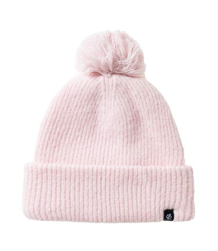 Bonnet Uni Motif/style Pompon Femme Rose Pâle Dare 2B