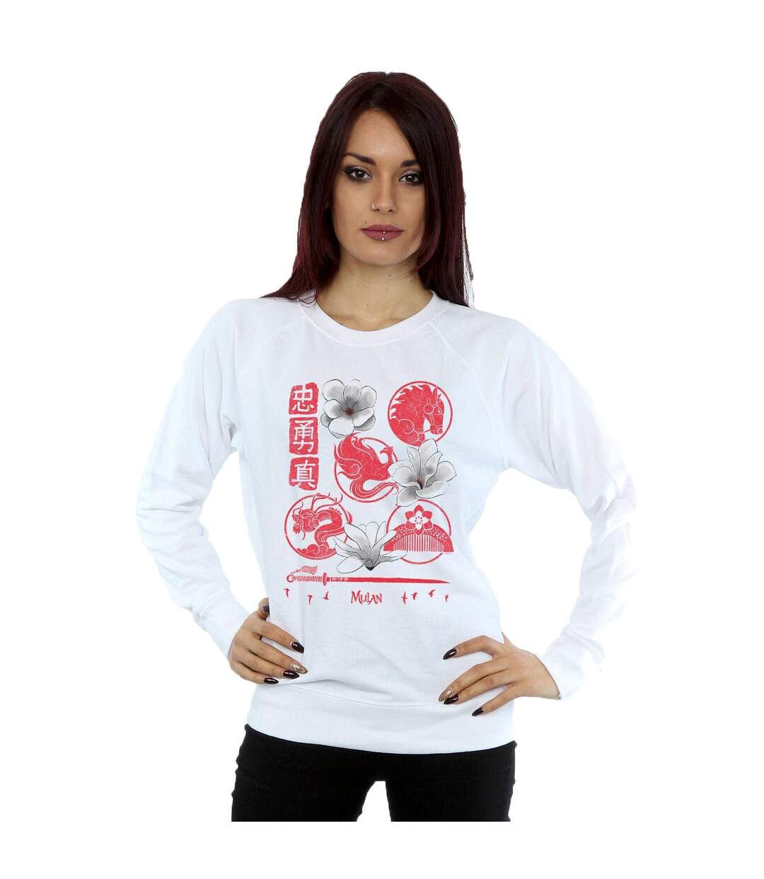 Disney Sweatshirt Femmes/Ladies Mulan Movie Icons (Blanc) - UTBI26534-2
