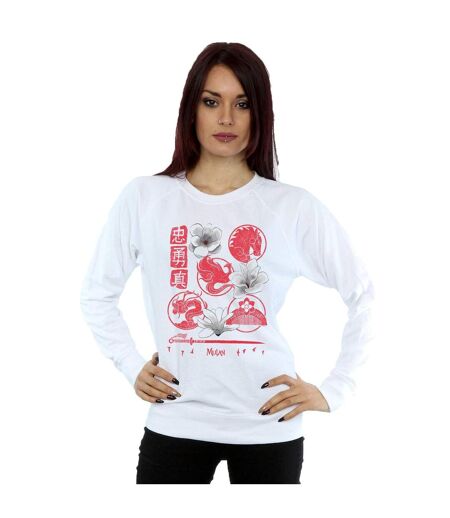 Disney Sweatshirt Femmes/Ladies Mulan Movie Icons (Blanc) - UTBI26534