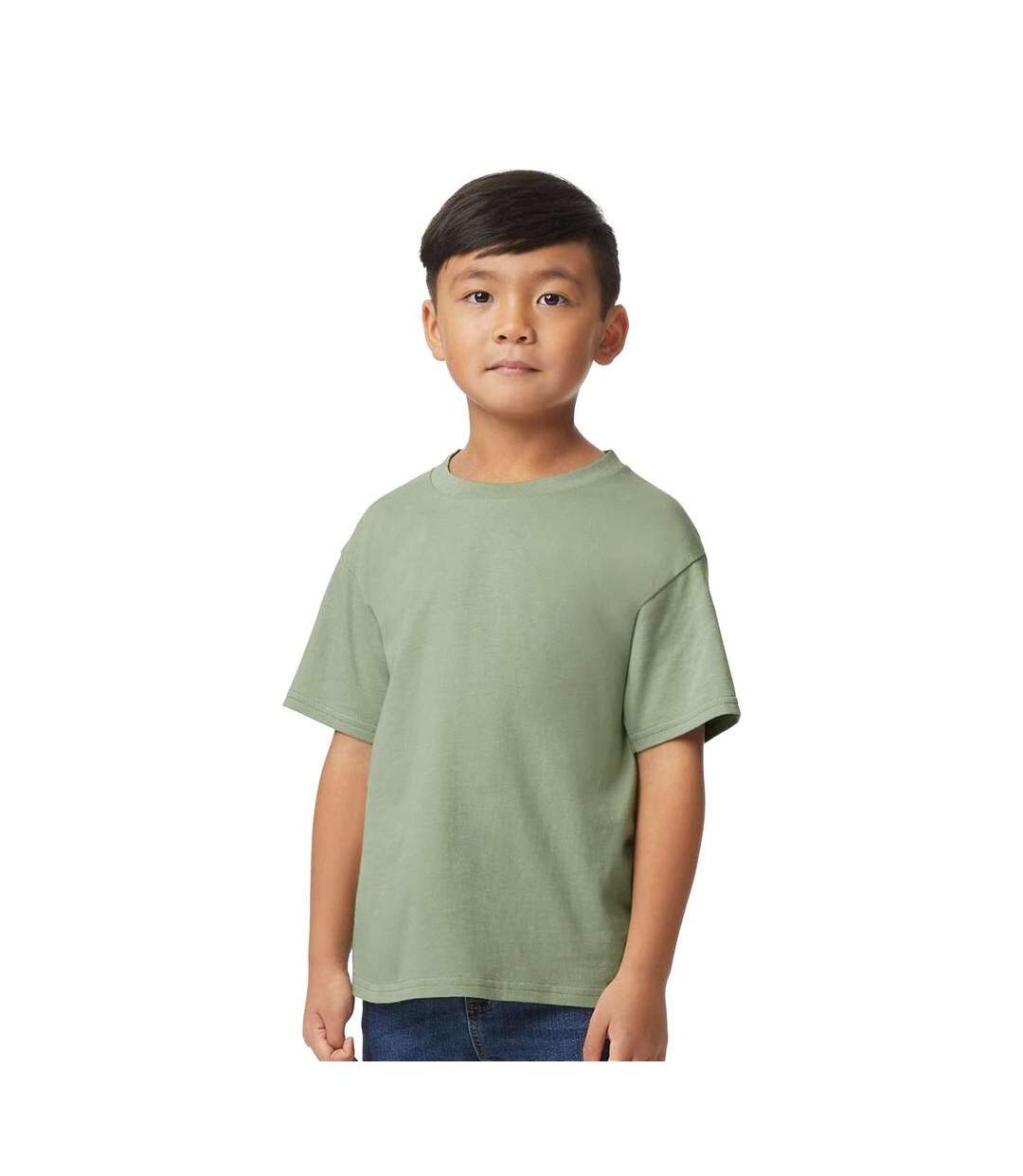 T-shirt Enfant Vert De Gris Gildan-1