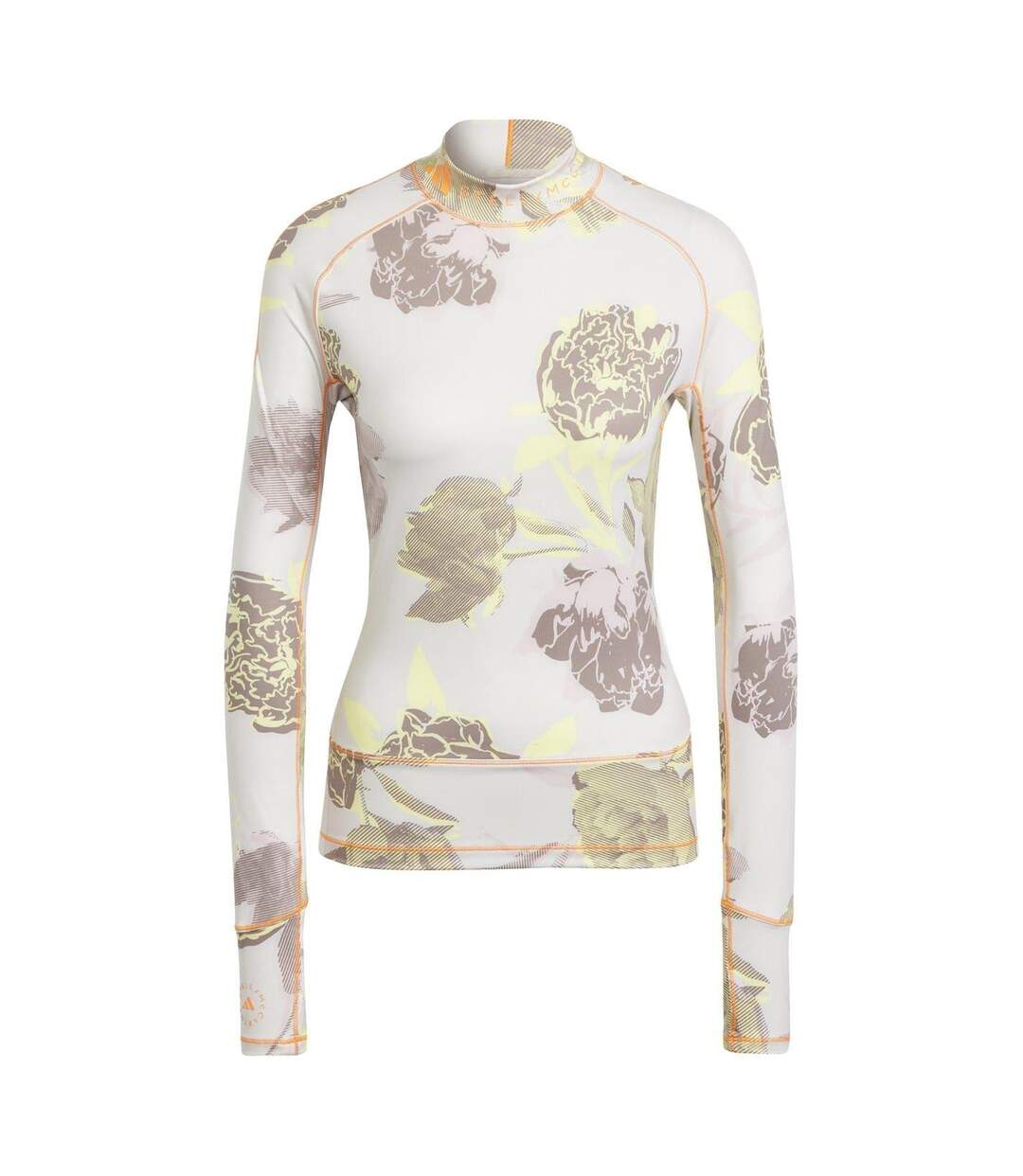T-shirt Motif/style Floral Stella Mccartney Femme Gris Adidas-1