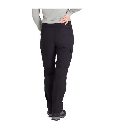 Womens/ladies Conniston Zip-off Trousers Black Mountain Warehouse