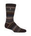 Chaussettes thermiques brossées à motifs pour hommes avec rayures-1
