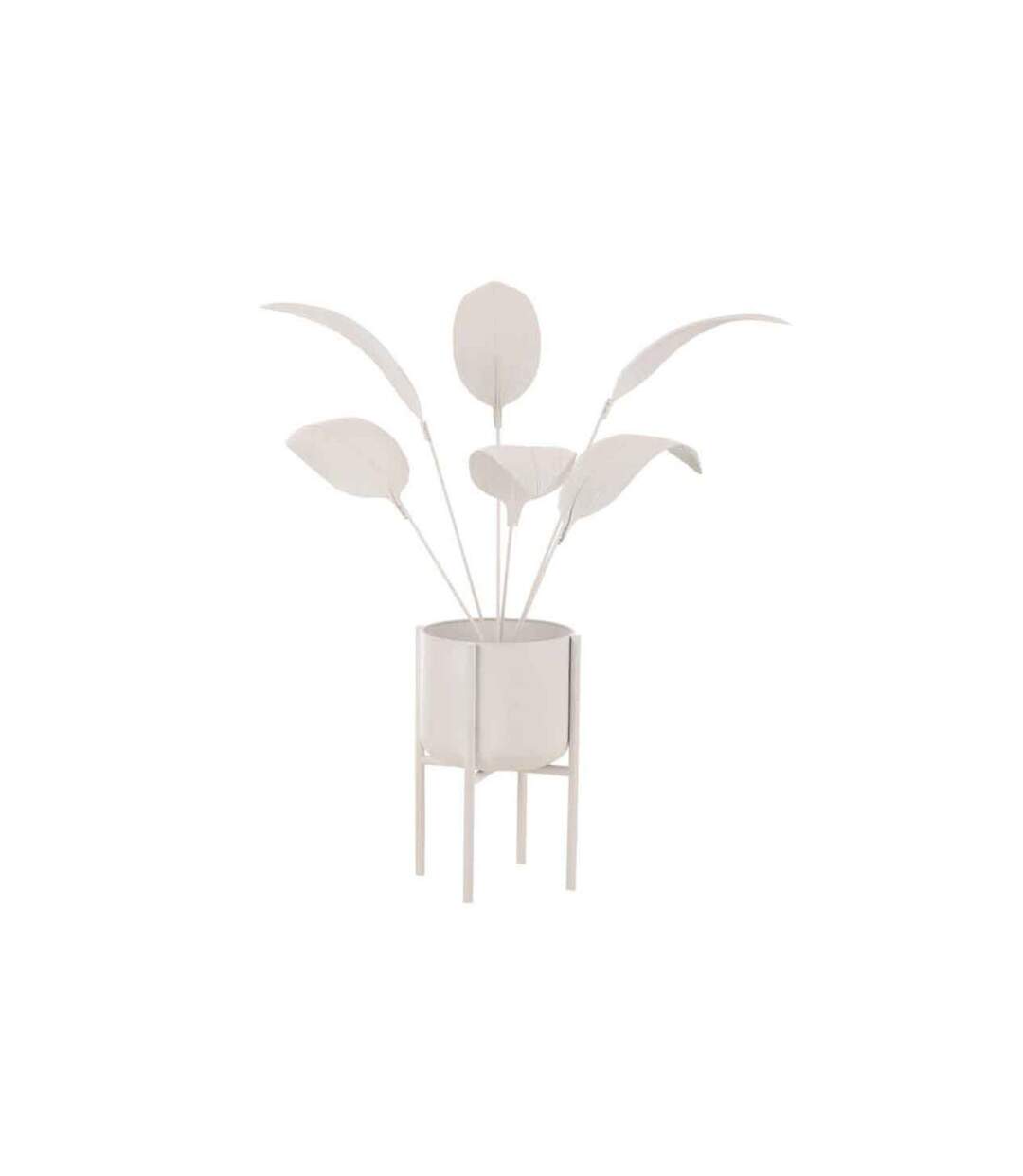 Décoration pour Plante Métal 103cm Blanc-1