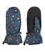 Womens/ladies Dignity Ii Waterproof Animal Print Ski Gloves Moonlight Denim Dare 2B-4