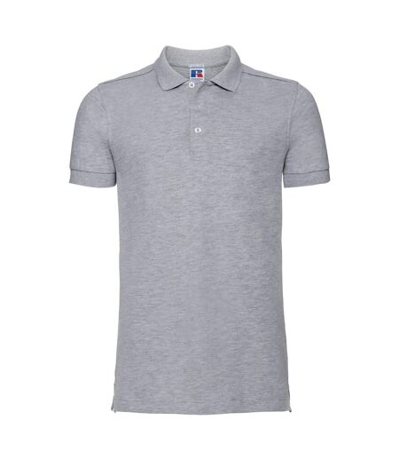 Polo À Manches Courtes En Stretch Pour Hommes Gris Russell