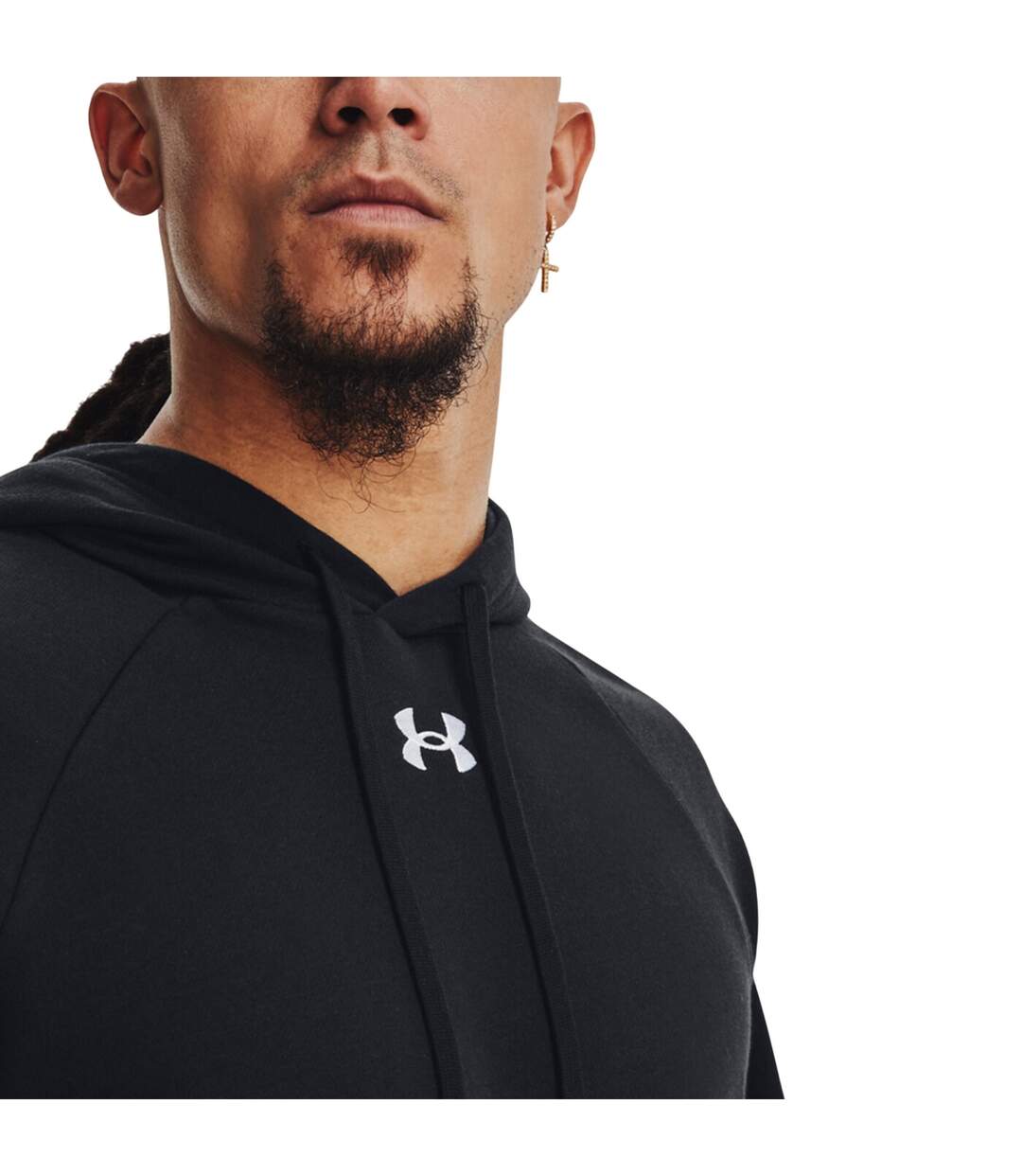 Mens 1379757 Hoodie Black Under Armour-4