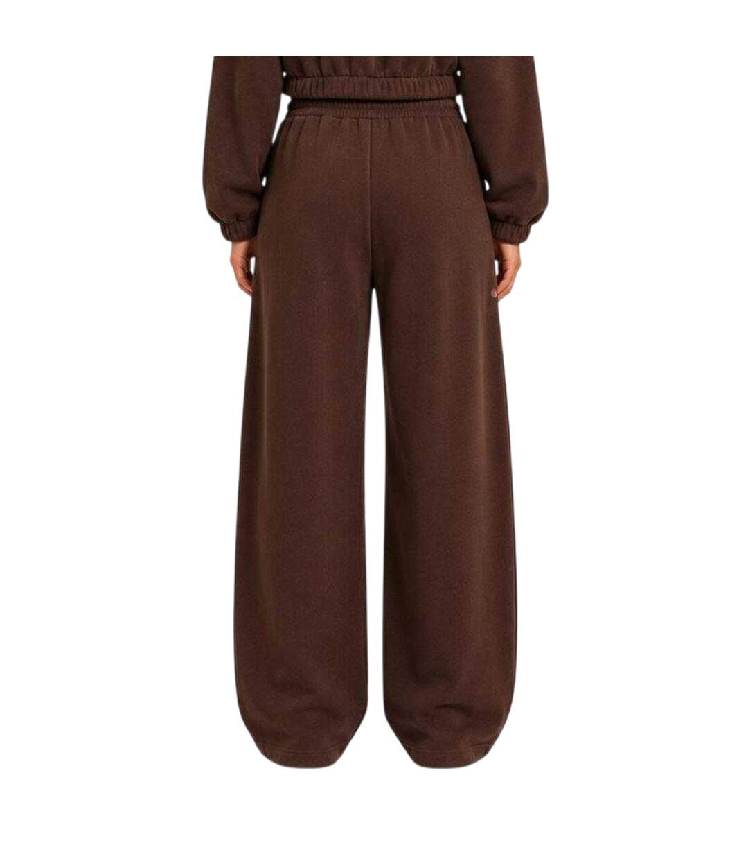 Womens/ladies Fleece Barrel Joggers Chocolate I Saw It First-3