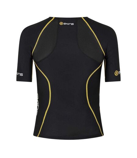 Haut Thermique Manches Courtes Motif/style Détail Contrasté A200 Homme Noir Jaune Skins