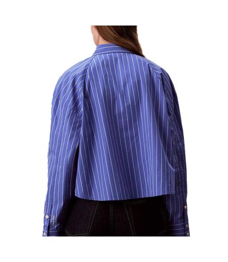 Chemise rayures bleu femme calvin klein jeans stripe boxy