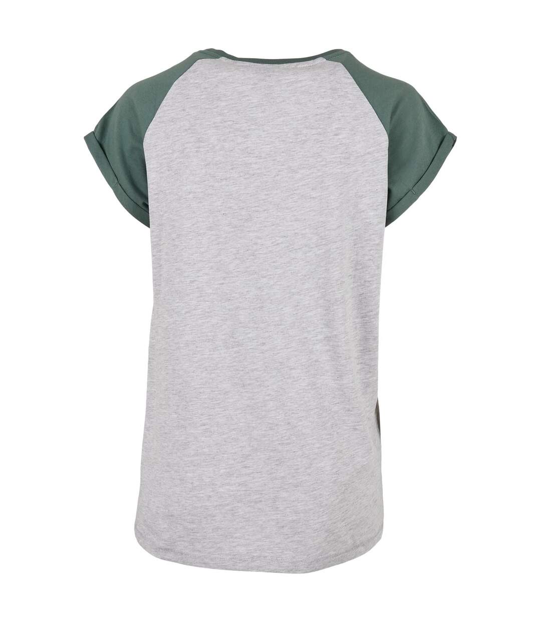 T-shirt Femme Gris Clair Vert Urban Classics-2