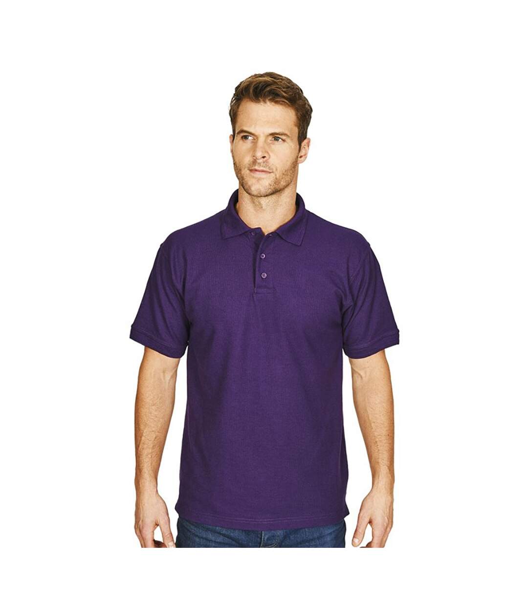 Polo precision homme violet Absolute Apparel-2