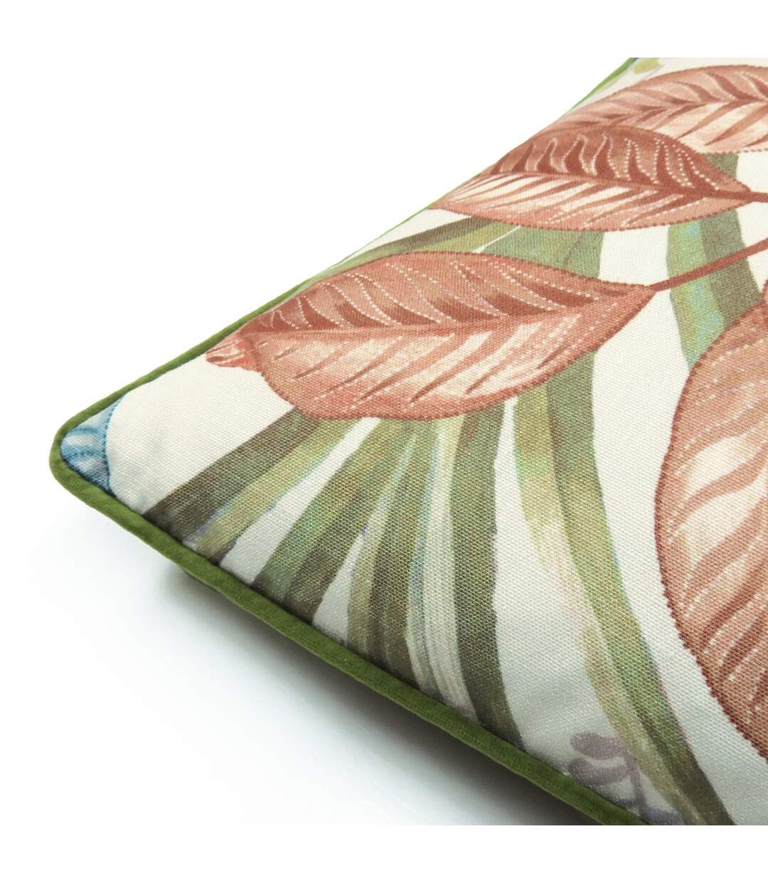 Sumba leaf cushion cover 50cm x 50cm coral Prestigious Textiles