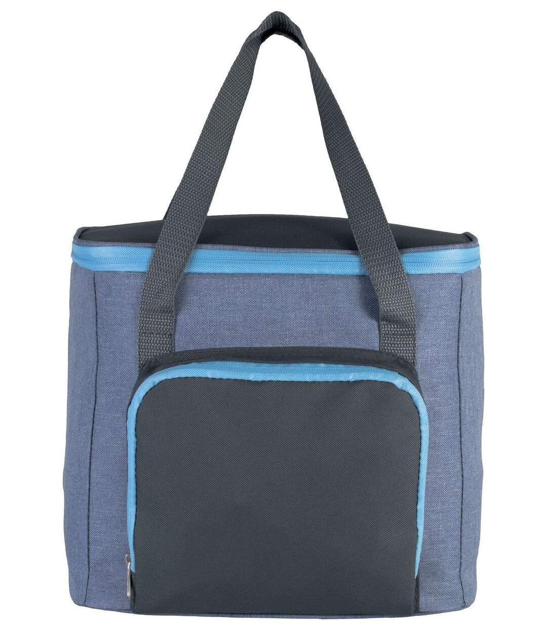 Sac isotherme avec poche zippée - KI0347 - bleu et gris foncé-1