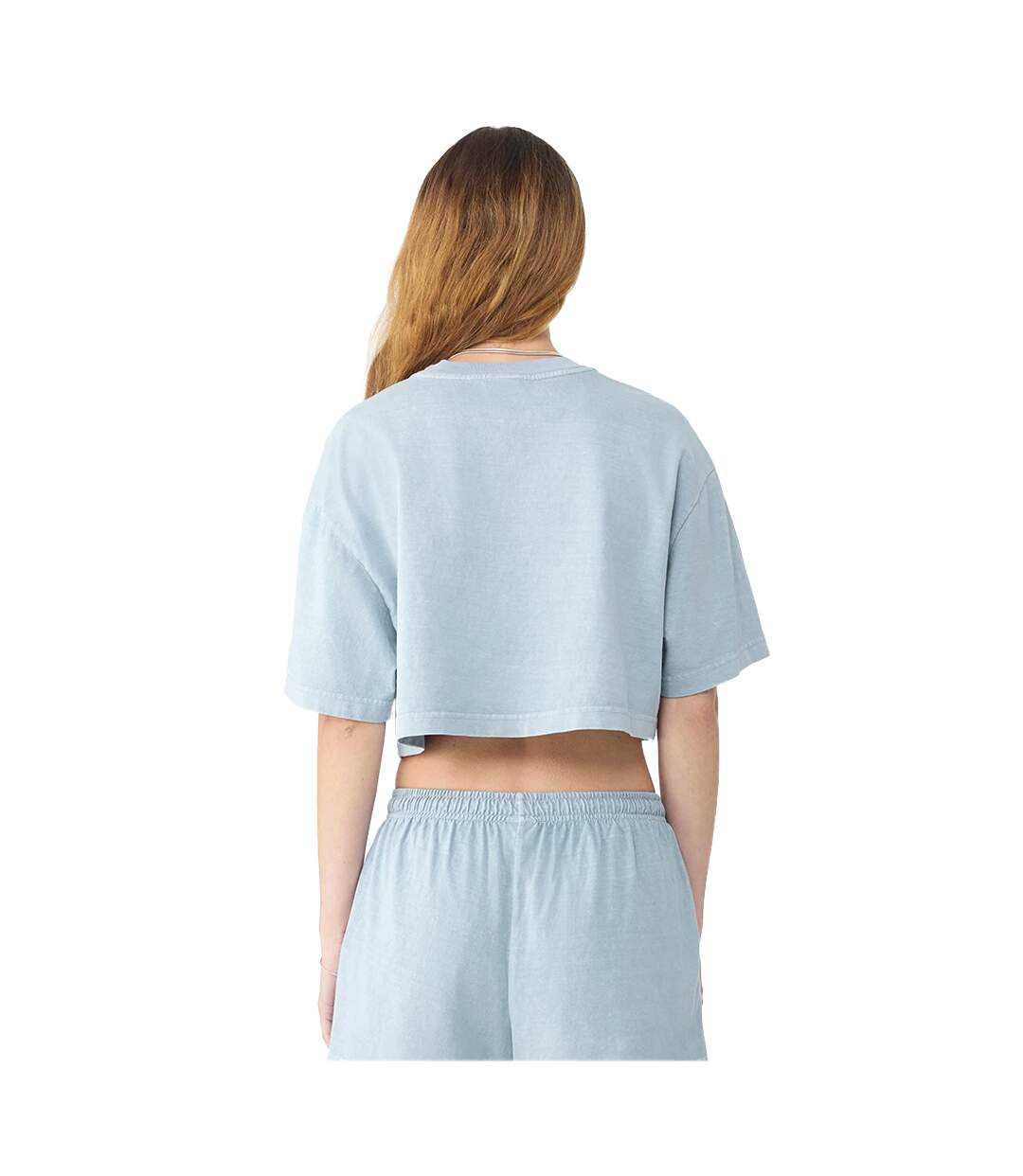 T-shirt Court Femme Bleu Clair Bella + Canvas-3
