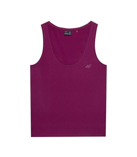 Débardeur Uni Cintré Femme Violet Clair 4F