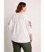 T-shirt long brodé manches 3/4-2