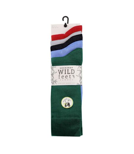 5 Pack Mens Plain Coloured Bamboo Dress Socks