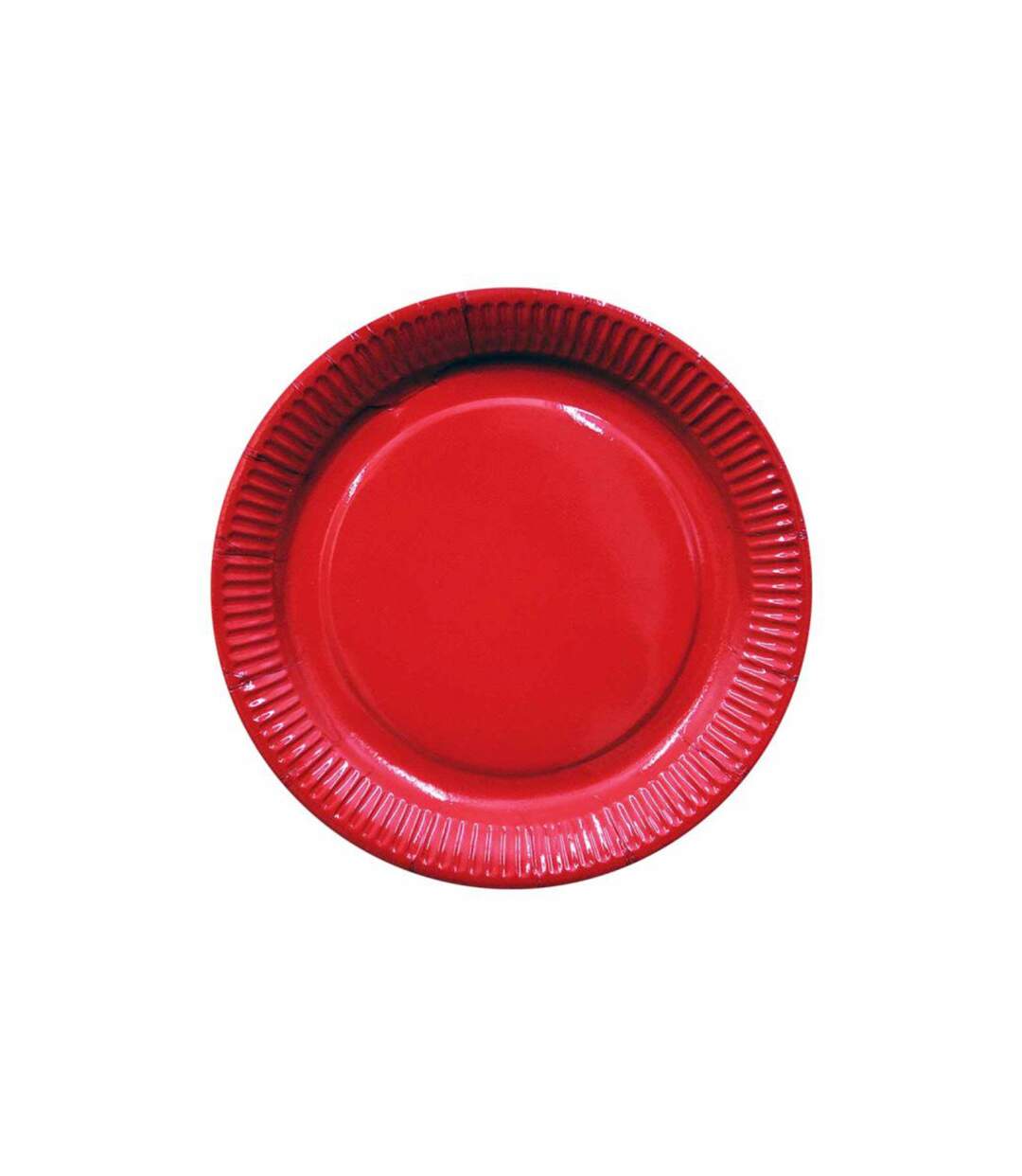 Lot de 10 Assiettes en Carton Rondes 23cm Rouge-1