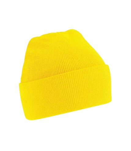 Bonnet à revers mixte jaune Beechfield