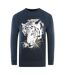 Unisex Adult Tiger Logo Sweatshirt Navy Blue Cavalli Class-1