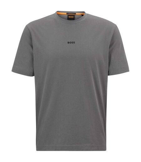 Mens Tchup Logo Oversized T-shirt Dark Grey Boss