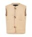 Womens/ladies Itoje Borg Gilet Ecru Threadbare-2