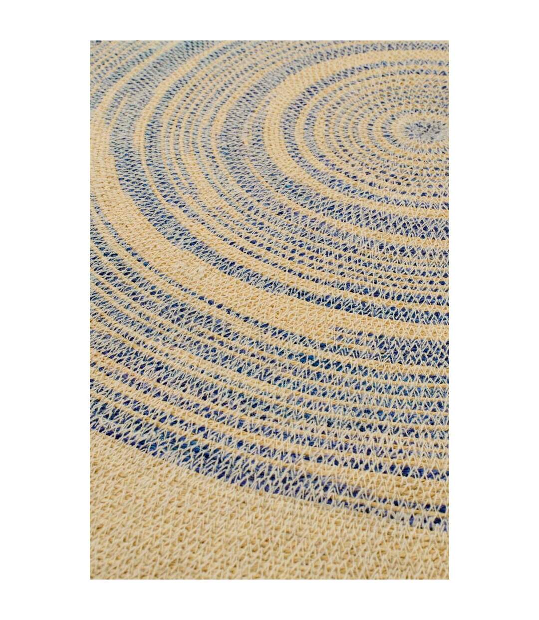 Déco Murale Plateau en Jonc Galene 100cm Naturel & Bleu-3