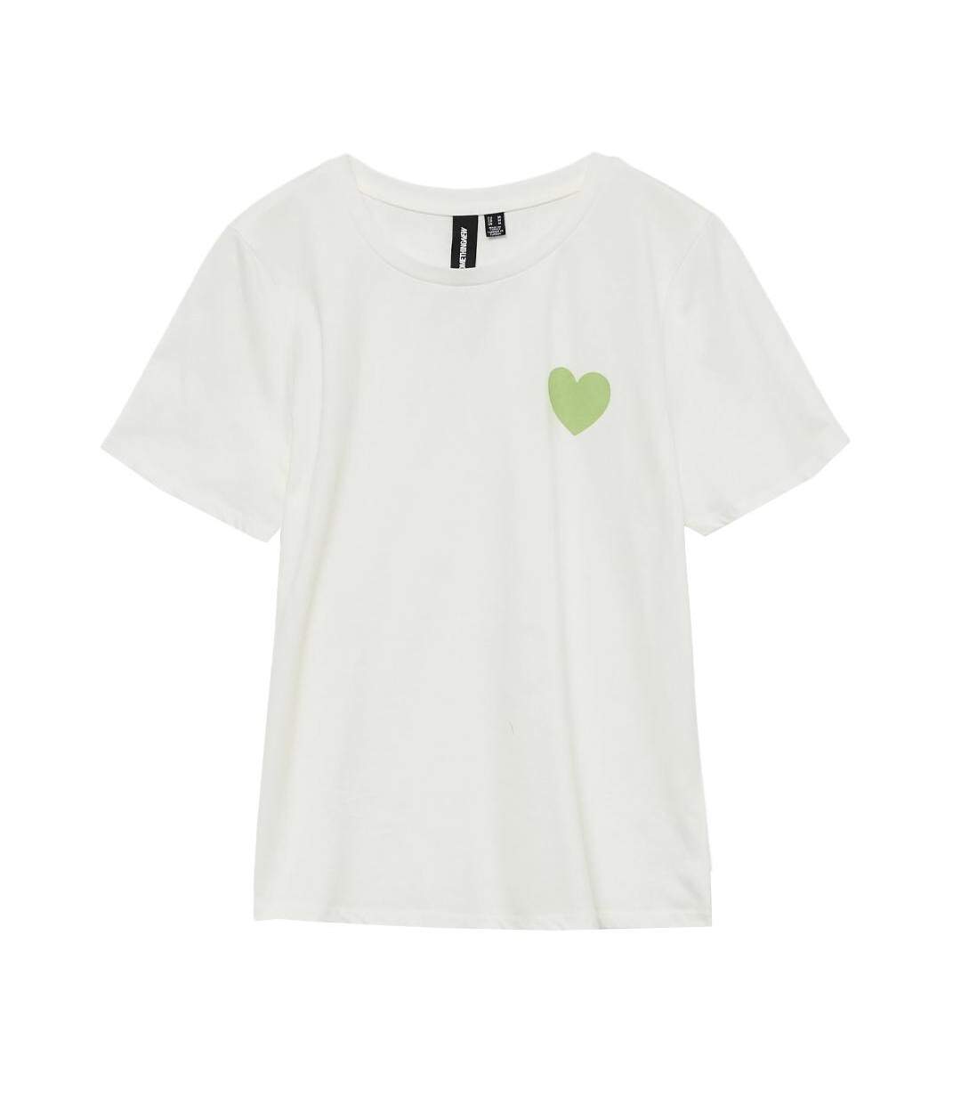 T-shirt Blanc/Vert Femme Vero Moda Julia - L