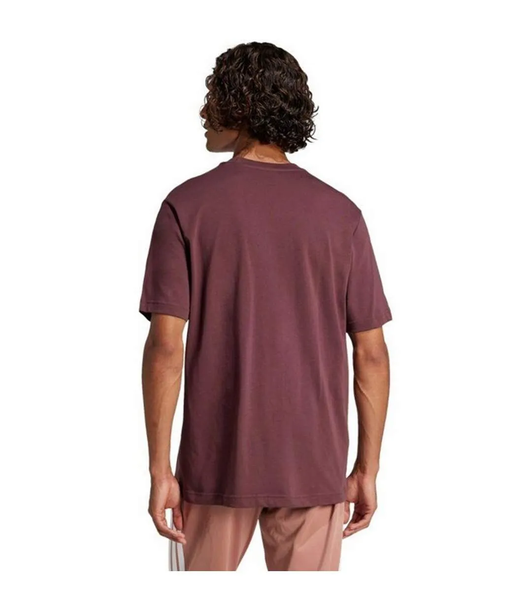 T-shirt Style Gros Logo Essentials Homme Rouge Adidas-3