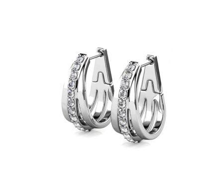 Boucles d'oreilles Aurielle Hoop, Cristal d'Autriche