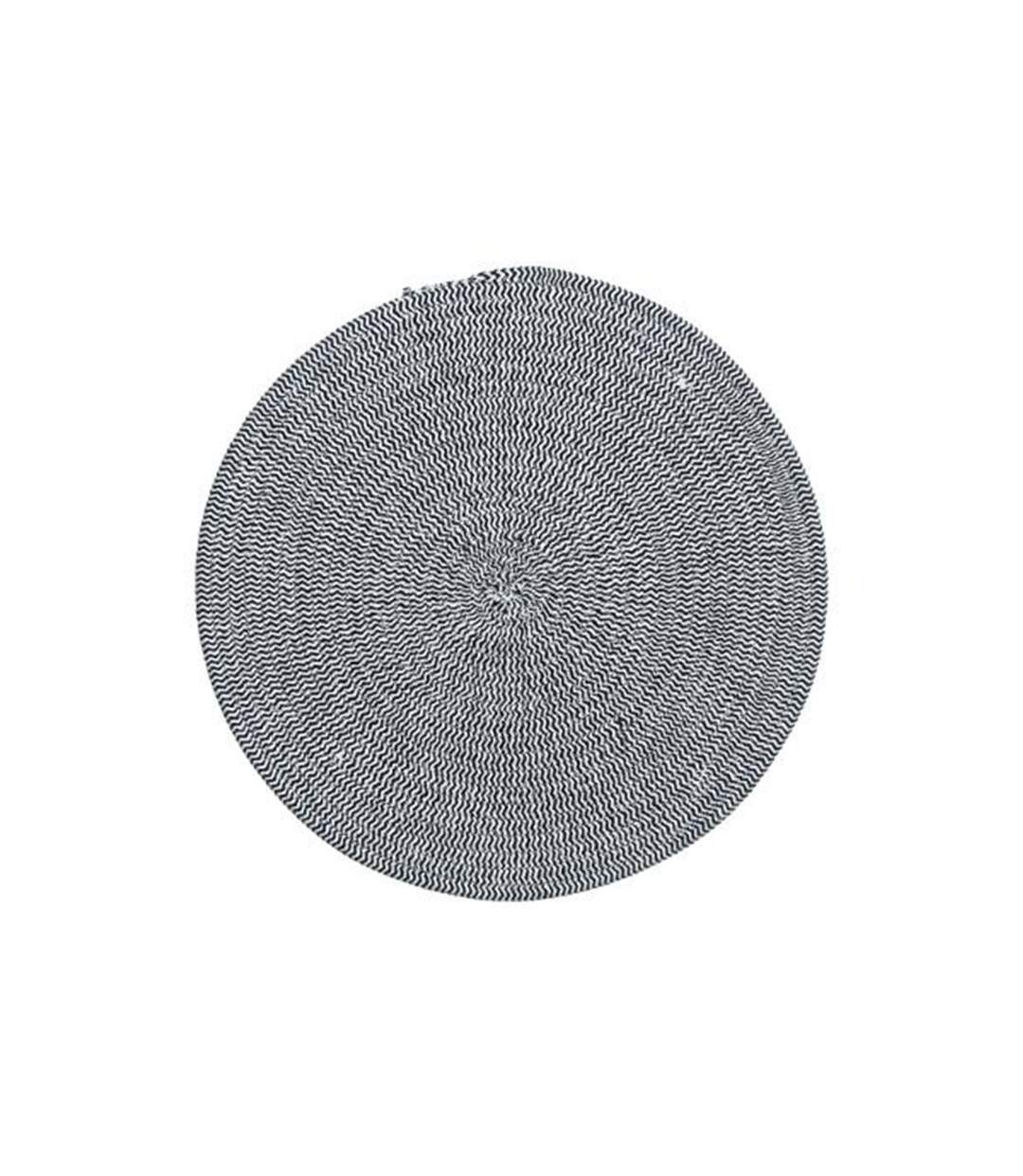 Set de Table Déco Coton 38cm Noir-1