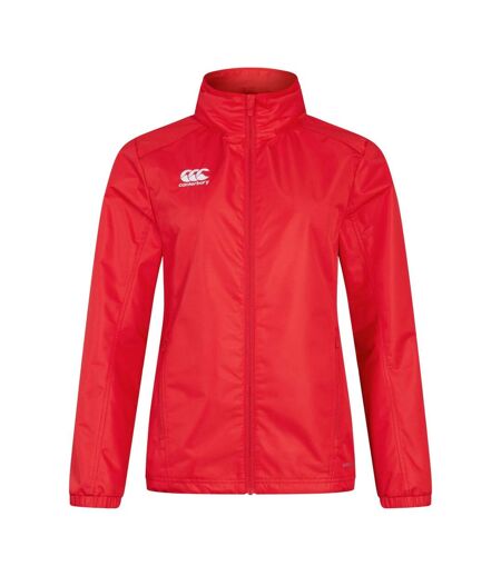 Womens/ladies Club Vaposhield Full Zip Waterproof Jacket Flag Red Canterbury