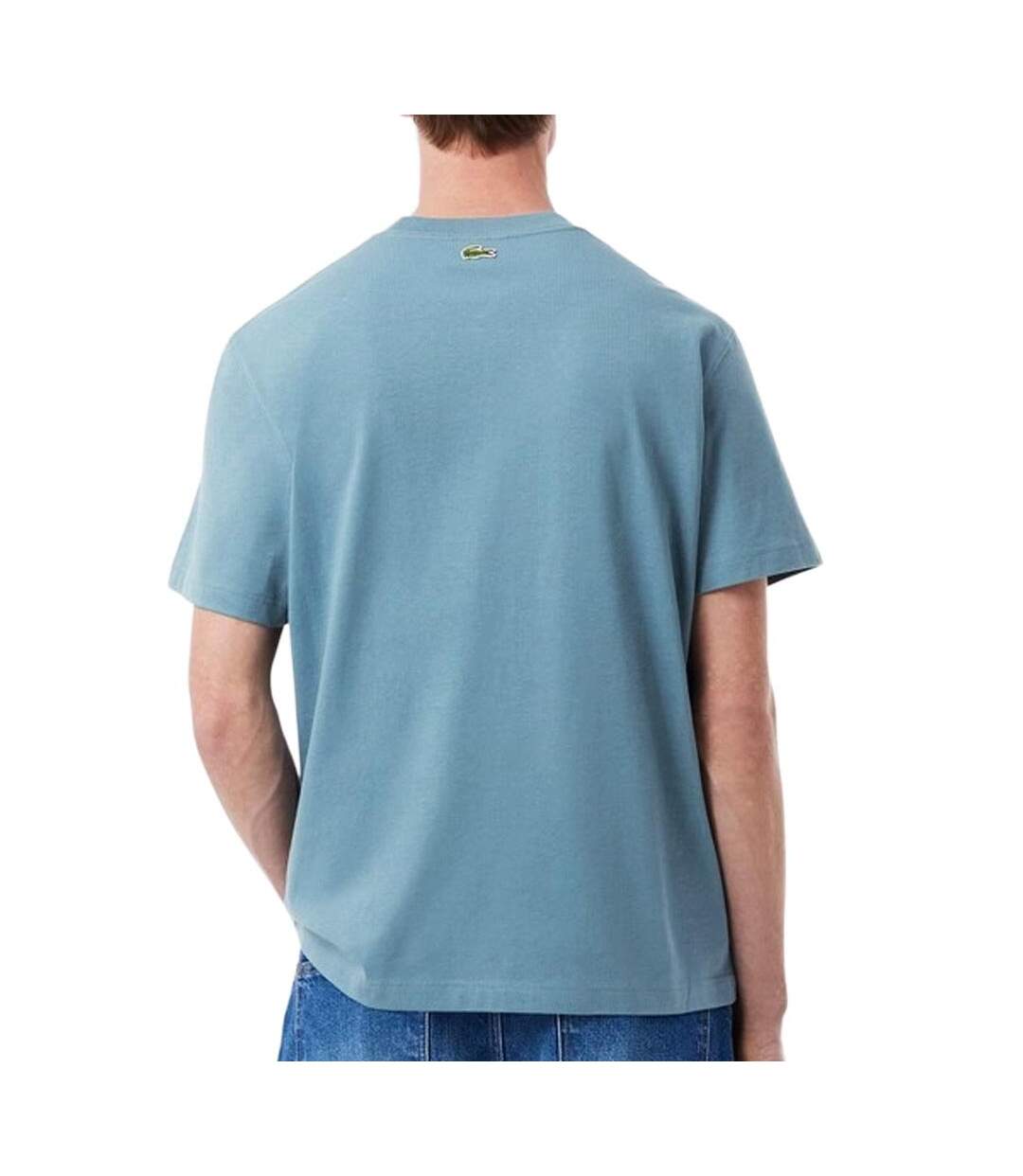 T-shirt bleu homme lacoste th0284-2