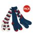Pack Of 3  Unisex Socks  Navy Red White Dublin-1