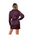 Robe Chemisier Courte Femme Pourpre Ax-3