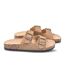 OZABI Sandales Mule 2 Boucles Nubuck Noir Beige Camel 36-41-3