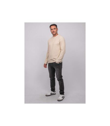 T shirt manches longues col tunisien coton JOMINOL