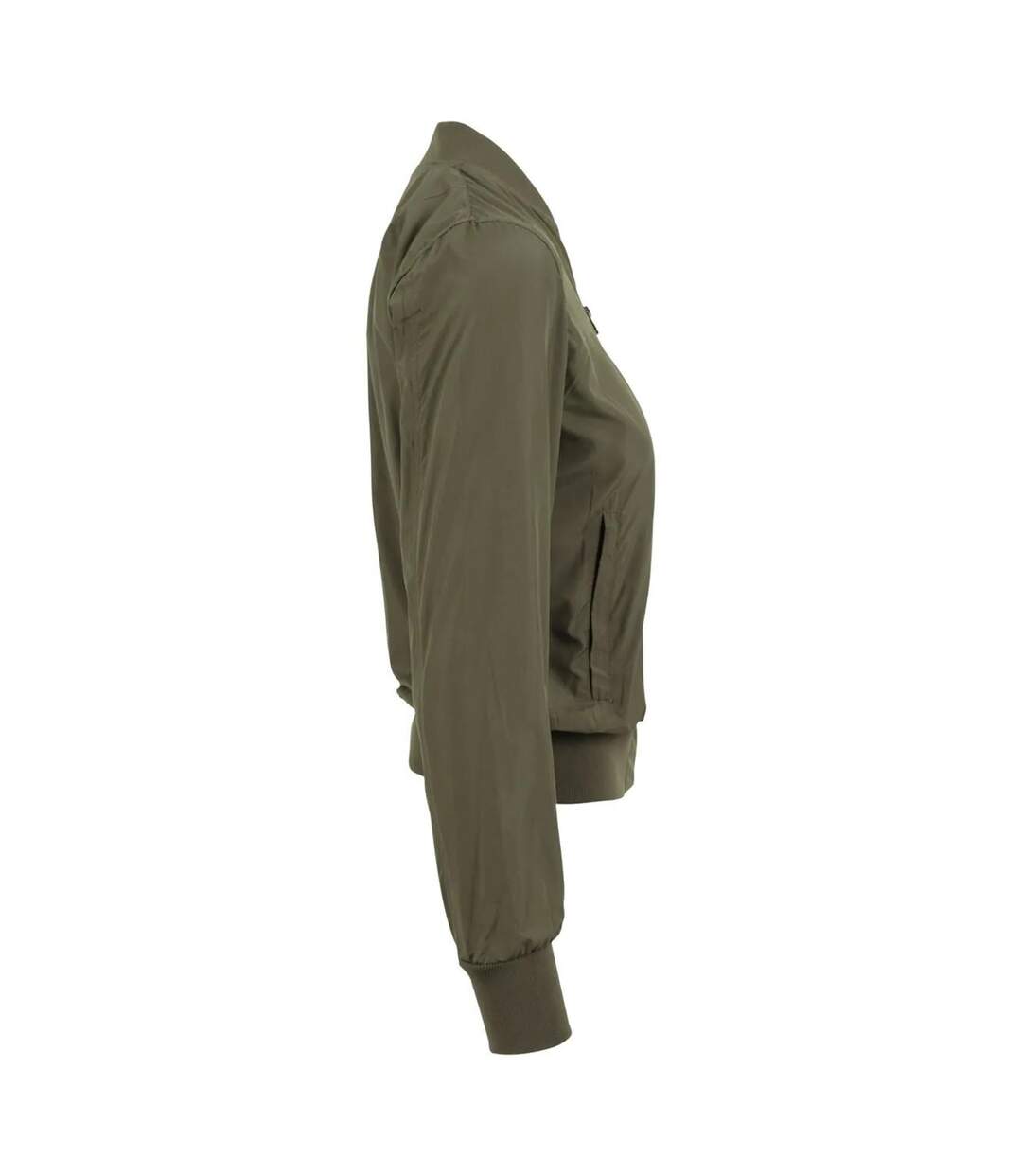 Blouson D'aviateur Femme Olive Foncée Build Your Brand-3