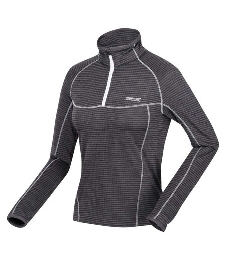 Womens/ladies Yonder Raglan Long-sleeved Sweatshirt Seal Grey White Regatta