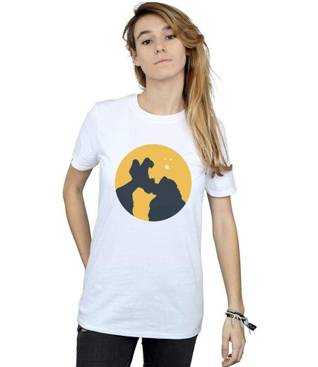 Disney - T-shirt LADY AND THE TRAMP MOONLIGHT KISS - Femme (Blanc) - UTBI17909