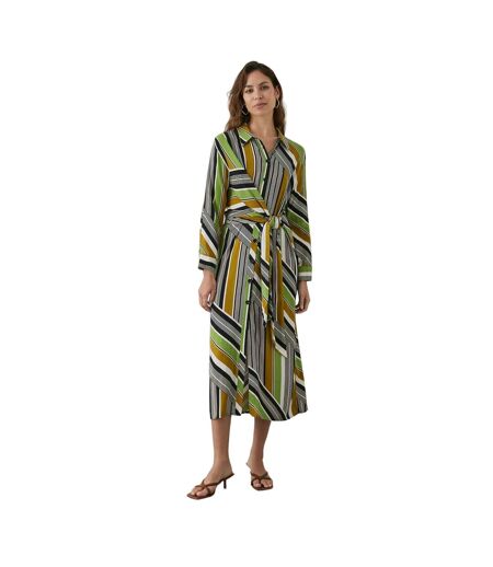 Principles Womens/Ladies Striped Front Tie Shirt Dress (Lime) - UTDH6056