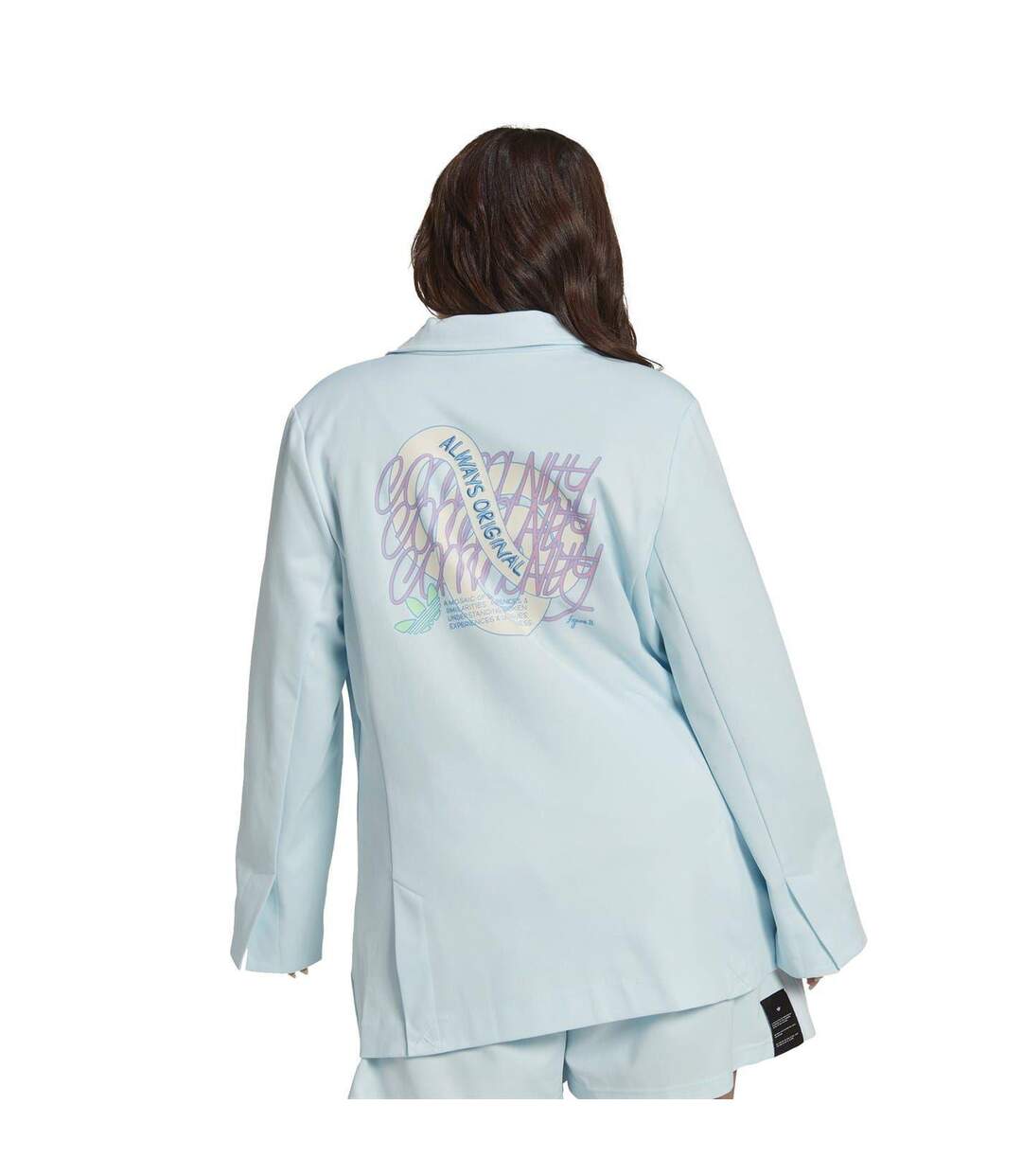 Blazer Femme Bleu Adidas-3