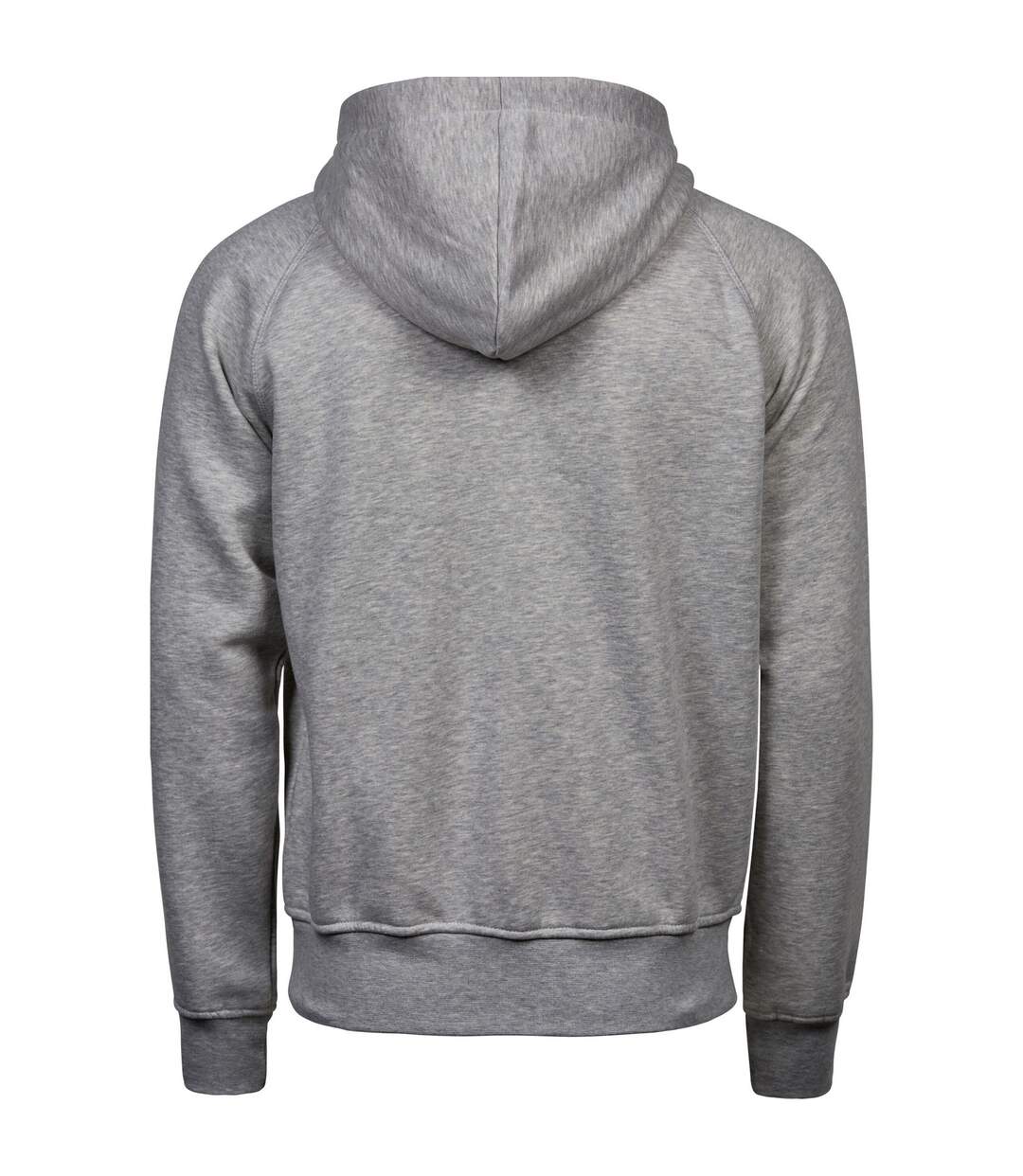 Mens Full Zip Hooded Sweatshirt Heather Grey Tee Jays-2