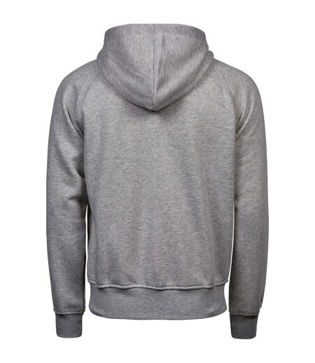 Mens Full Zip Hooded Sweatshirt Heather Grey Tee Jays
