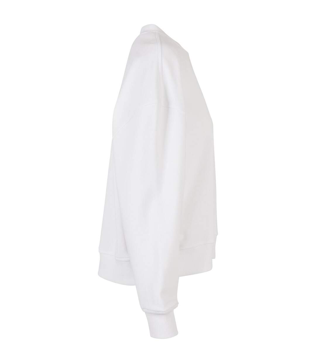 Sweat-shirt Surdimensionné À Col Ras Du Cou Womens/ladies Blanc Build Your Brand-3