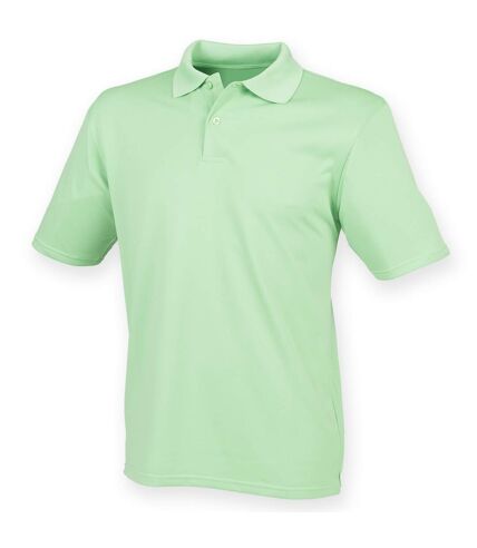 Henbury Mens Coolplus® Pique Polo Shirt (Lime Green)