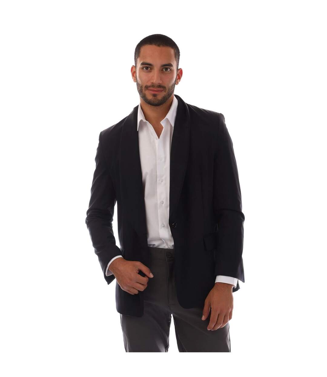 Blazer Motif/style Uni Jetsetter Femme Anthracite Boss-1