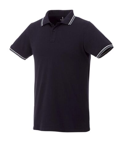 Elevate Mens Fairfield Polo With Tipping (Navy/Gray Melange/White)