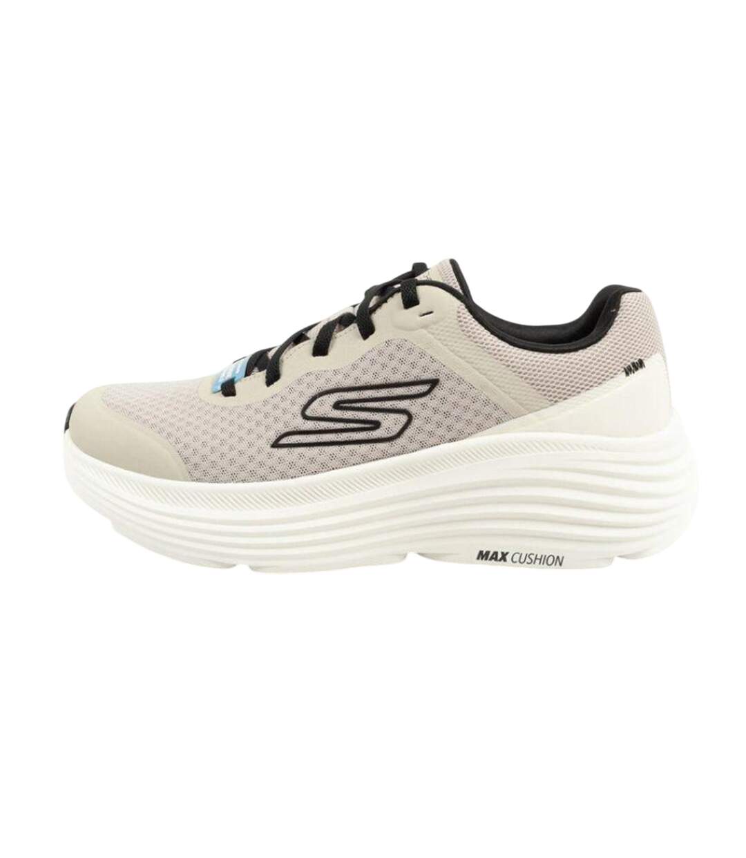 Baskets Endeavor Homme Blanc Beige Skechers-4